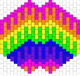 Drip Rainbow Kandi Mask - rainbow,drip,mask