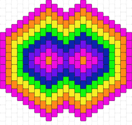 Flower Rainbow Kandi Mask - rainbow,spiral,geometric,mask