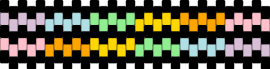 1st thing - pastel,colorful,horizontal,stripes,dark,cuff,black,orange