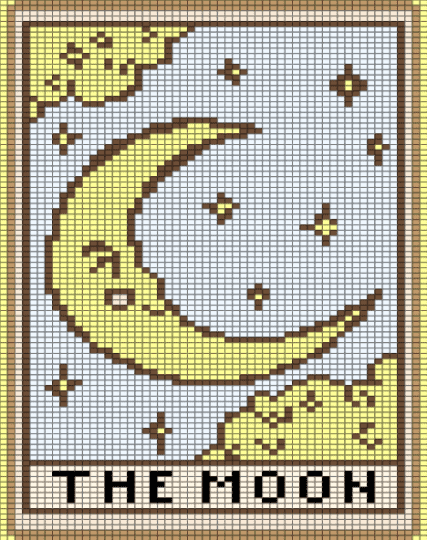 The Moon Tarot - brown, white, yellow
