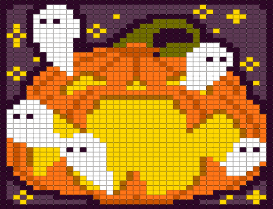 Halloween Pumpkin - orange, pink, yellow