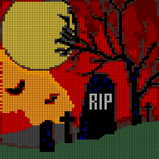 Graveyard sunset different - brown, colorful, orange, red