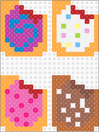 Z Phone charms - orange, pink, tan