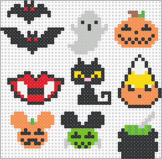 . Halloween - beige, black, orange