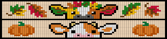 fall cow - beige, orange