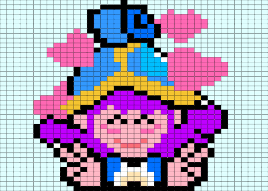 Musketeer Happy - light blue, pink, purple, white