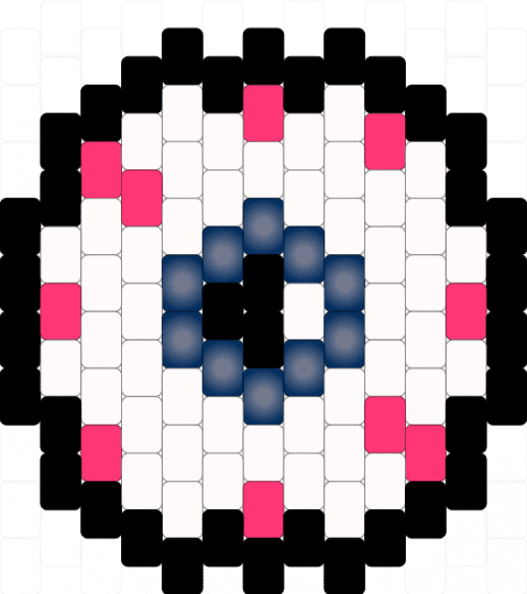 Meaty-Chan Eyeball - blue, red, white