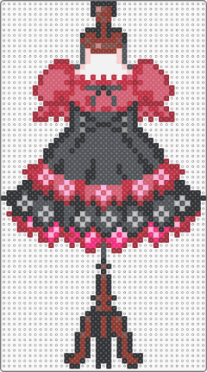 Black & red lolita dress - gray, red