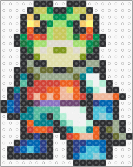 New Frog - green,orange,light blue,colorful