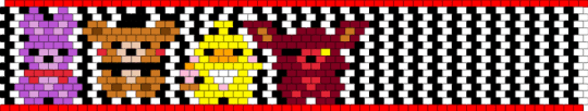 Spining fnaf rolling part - brown, pink, red, white