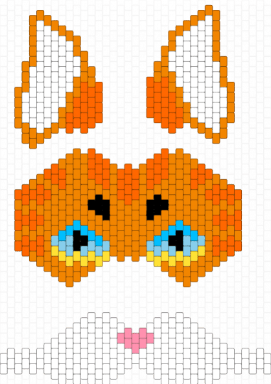 orange cat mask :3 - animal, cat, furry, fursona, mask, multistitch, orange, therian, therian mask