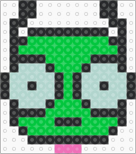 silly gir perler! - cute, emo, gir, green, invader zim, invaderzimgir, light blue, perler, scene, zim