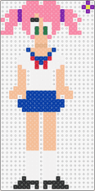 Yandere sim gardening club perler 2/5 - yandere simulator,character,video game,white,tan,pink