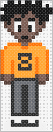 James perler disventure camp - james,disventure camp,character,cartoon,tv show,total drama,gray,orange,brown