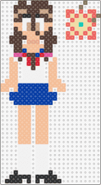 Yandere sim gardening club perler 1/5 - yandere simulator,character,video game,white,tan