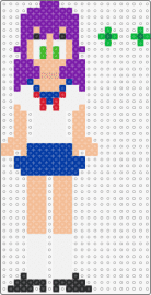 Yandere sim gardening club perler 5/5 - yandere simulator,character,video game,white,purple,tan