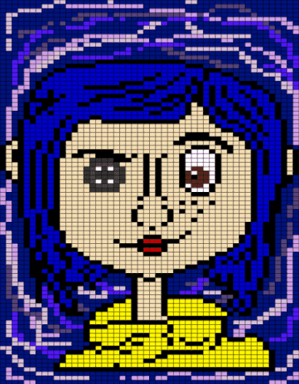 coraline - beige, purple