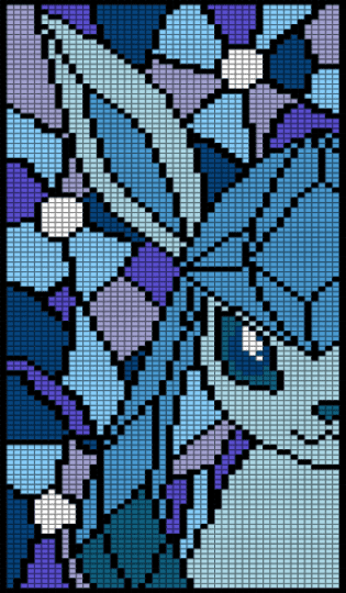 glaceon mosaic - light blue