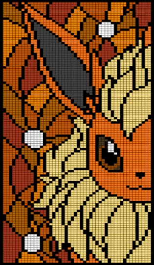flareon mosaic - orange, red, yellow