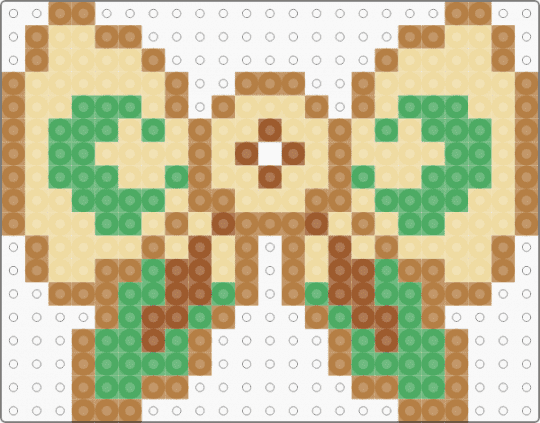 Leafeon Bow - beige, tan
