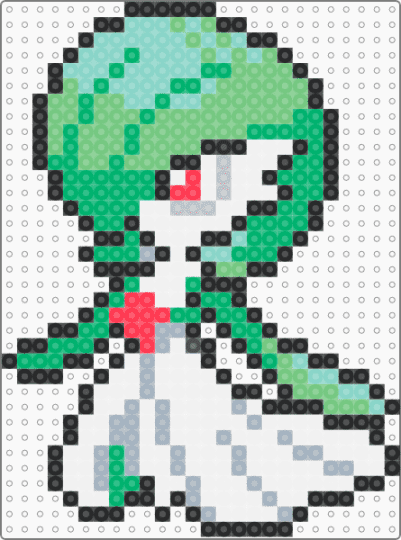 Gardevoir - green, light blue, pink, teal