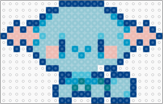 wooper - blue, light blue
