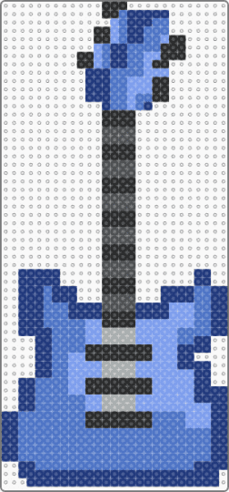 Guitar perler!!! - blue, guitar, perler, prop, rock