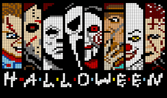 horror - beige, black, brown, colorful, white