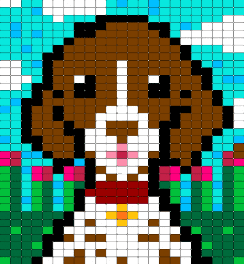 Arthur - brown, dog, green, light blue
