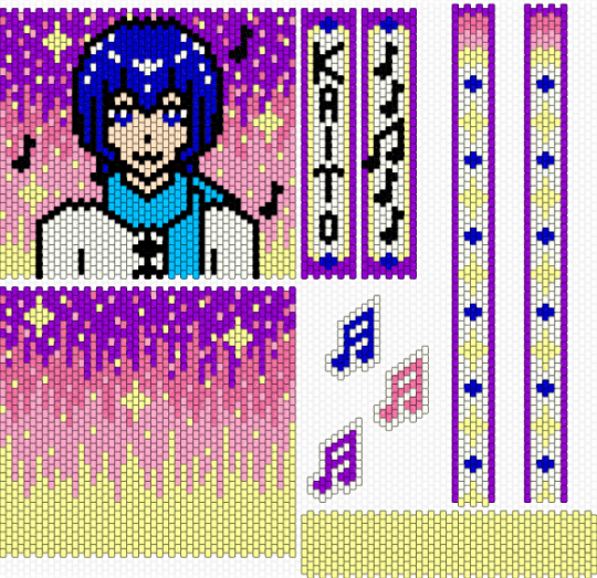 KAITO💙🎶 (bag // v.1) - pink, purple, yellow