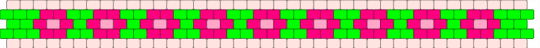 Flower choker - green, pink