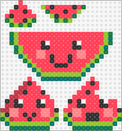 Watermelons - Med and Mini - watermelons,fruit,food,face,smile,cute,summer,red,green