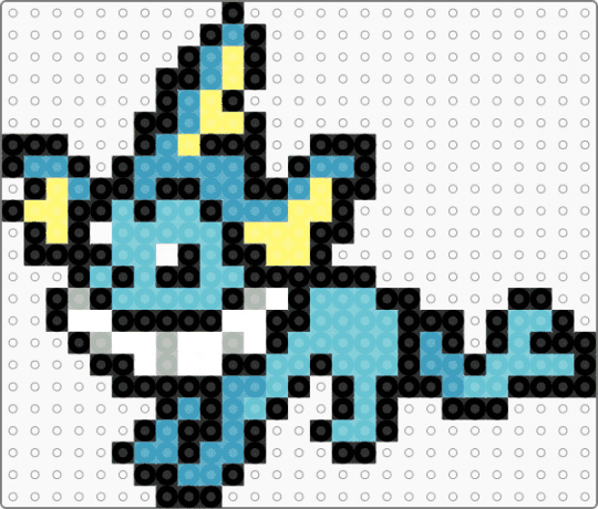 Vaporeon - black, light blue