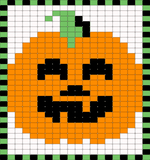 Pumpkin with border - orange