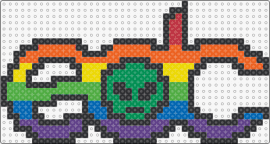 EDC – Pride Perler (Alien Edition) - edc,logo,alien,pride,festival,rainbow,music