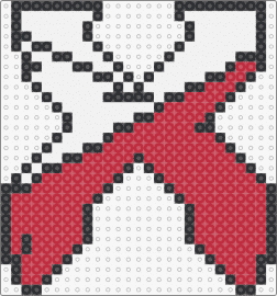 Excision Perler (Red/White) - excision,logo,x,dj,dubstep,edm,music,red,white