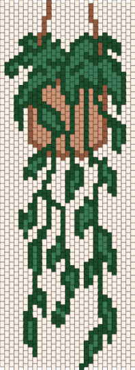 Plant - teal, white