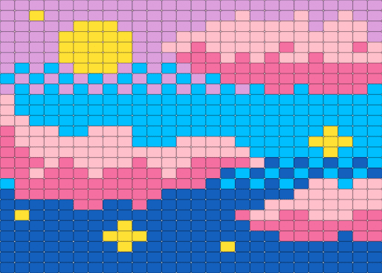 clouds - blue, pink