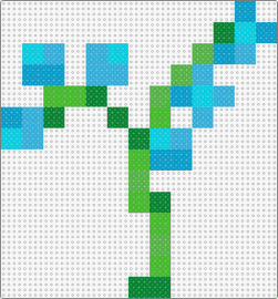Minecraft Cornflower - cornflower,minecraft,nature,video game,green,light blue