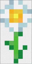 Minecraft Oxeye Daisy - daisy,flower,minecraft,nature,video game,green,white,yellow