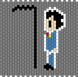 Wrightworth bag panel (w.i.p) - wrightworth,ace attorney,character,anime,video game,tv show,panel,gray,blue