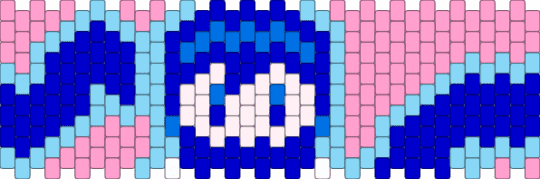 KAITO cuff (36 bead edit) - pink,light blue,purple,kaito,vocaliod,pjsk