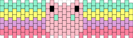 Jigglypuff Cuff (No Bow) - jigglypuff,pokemon,pastel,gaming,stripes,colorful,cuff,cute,pink,green