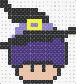 power up mushroom witch - mushroom,witch,hat,mario,nintendo,costume,halloween,black,purple