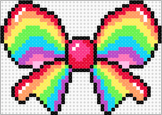 Rainbow Sparkle Bow - colorful, pink, yellow