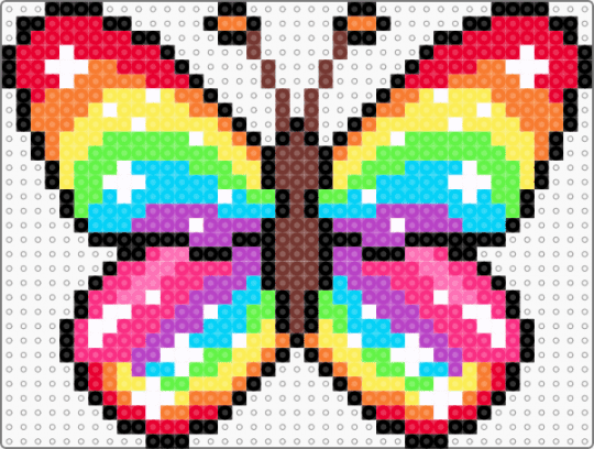 Rainbow Sparkle Butterfly - colorful, pink, red, yellow