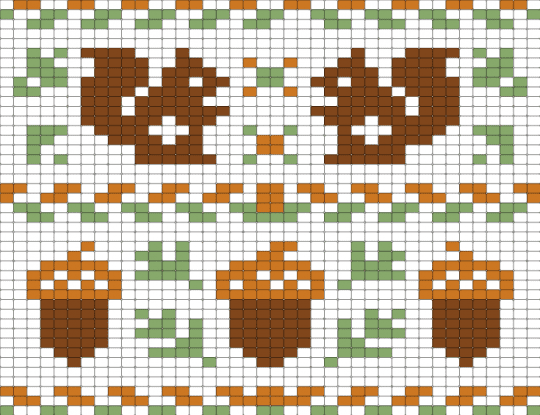 Vintage Squirrel - acorn, animal, brown, cross stitch, nature, vintage, white