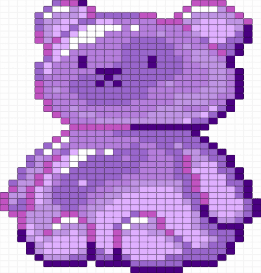 gummy bear - pink, purple