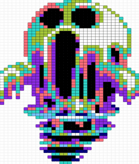 Slimy Ghost - colorful, cotdslimy, ghost, green, purple, red, teal