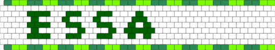 Essa cuff for Douglas cat (USE PERLER BEADS AS PONY BEADS!!!) - green,white